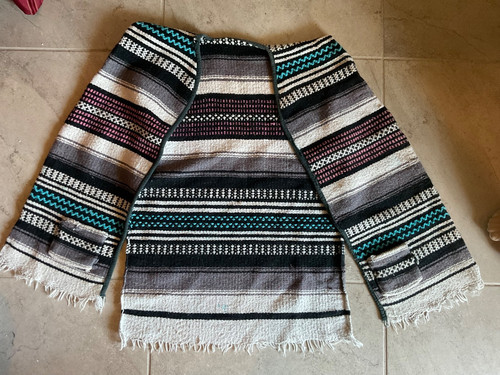 Mexican blanket vest - blanket, serape