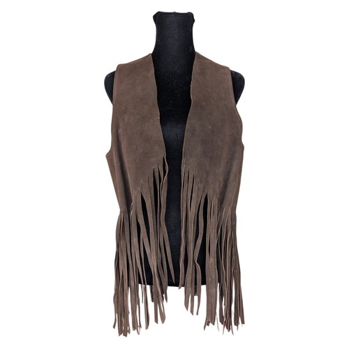 Vintage brown suede - vintage, fringe