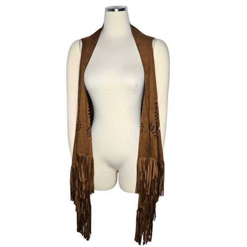 Womens cognac brown faux suede - cognac,