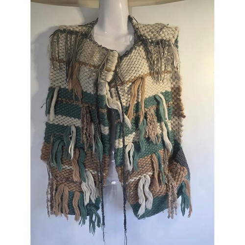 Boho fringe knit vest - boho,