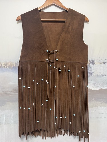 Vtg 70s duette - suede, leather